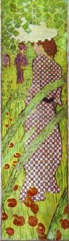 Pierre Bonnard : Woman in a Checked Dress